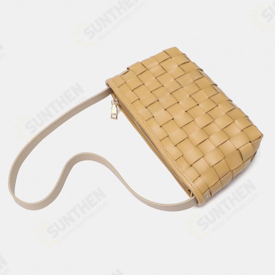 Fashion Woven Pattern Makeup Mobile Phone Crossbody Shoulder Storage Bag Handbag