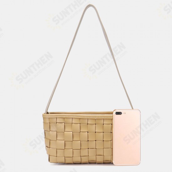 Fashion Woven Pattern Makeup Mobile Phone Crossbody Shoulder Storage Bag Handbag