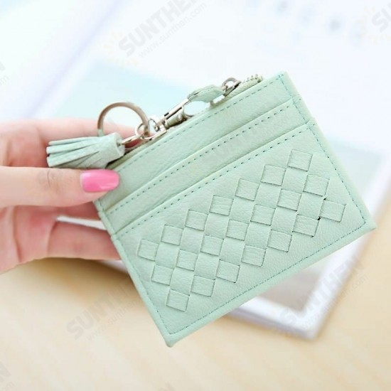 Fashion Zipper with Multi Card Slot PU Leather Short Wallet Coin Purse