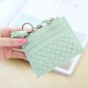 Fashion Zipper with Multi Card Slot PU Leather Short Wallet Coin Purse