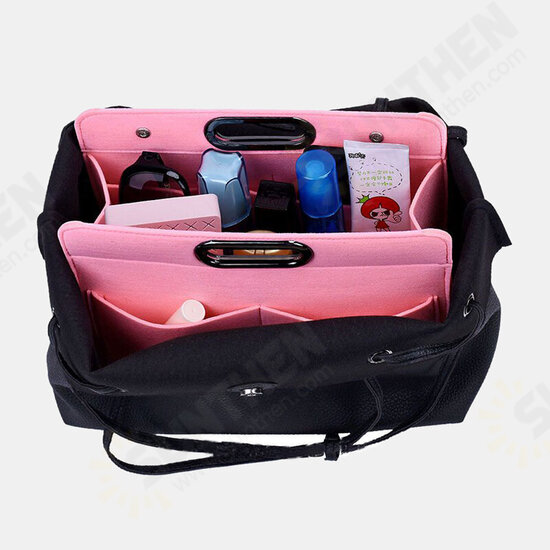 Felt Cosmetic Bag Ladies Multi-Function Felt Handbag Finishing Bag Portable Felt Storage Bag Felt Cosmetic Bag Ladies Multi-Function Felt Handbag Finishing Bag Portable Felt Storage Bag