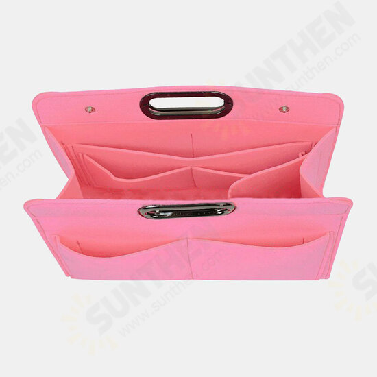 Felt Cosmetic Bag Ladies Multi-Function Felt Handbag Finishing Bag Portable Felt Storage Bag Felt Cosmetic Bag Ladies Multi-Function Felt Handbag Finishing Bag Portable Felt Storage Bag