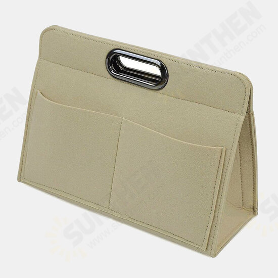 Felt Cosmetic Bag Ladies Multi-Function Felt Handbag Finishing Bag Portable Felt Storage Bag Felt Cosmetic Bag Ladies Multi-Function Felt Handbag Finishing Bag Portable Felt Storage Bag