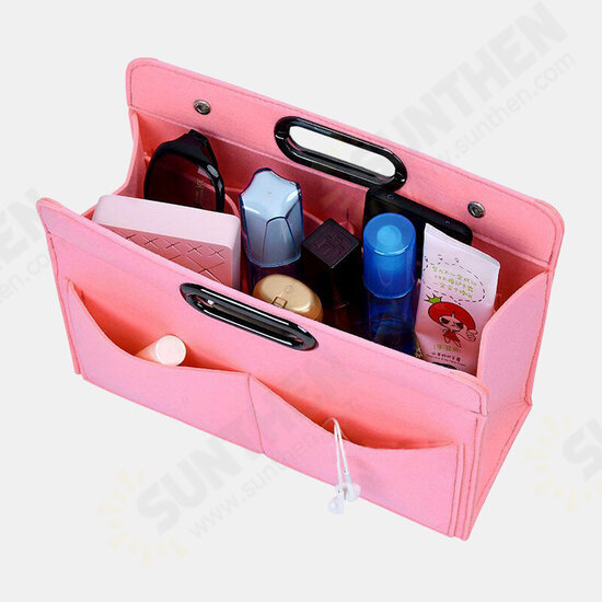 Felt Cosmetic Bag Ladies Multi-Function Felt Handbag Finishing Bag Portable Felt Storage Bag Felt Cosmetic Bag Ladies Multi-Function Felt Handbag Finishing Bag Portable Felt Storage Bag