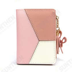 Female PU Leather with Multi-Card Slots Tassels Short Purse Wallet Handbag Card Holder Female PU Leather with Multi-Card Slots Tassels Short Purse Wallet Handbag Card Holder