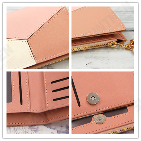 Female PU Leather with Multi-Card Slots Tassels Short Purse Wallet Handbag Card Holder