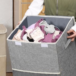 Folding Household Large Capacity Washable Moisture-Proof Wear-Resisting Cotton And Linen Dirty Clothes Toys Basket Storage Box Organizer Folding Household Large Capacity Washable Moisture-Proof Wear-Resisting Cotton And Linen Dirty Clothes Toys Basket Storage Box Organizer