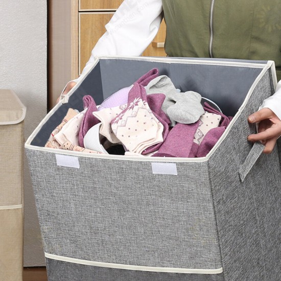 Folding Household Large Capacity Washable Moisture-Proof Wear-Resisting Cotton And Linen Dirty Clothes Toys Basket Storage Box Organizer Folding Household Large Capacity Washable Moisture-Proof Wear-Resisting Cotton And Linen Dirty Clothes Toys Basket Storage Box Organizer