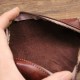Handmade Large Capacity First-Layer Genuine Leather Pen Glasses Card Storage Bag Organizer