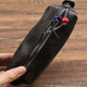 Handmade Large Capacity First-Layer Genuine Leather Pen Glasses Card Storage Bag Organizer