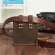 6.5 Inch Vintage Multi-Pocket Geniune Leather Men Mobile Phone Bag Waist Packs