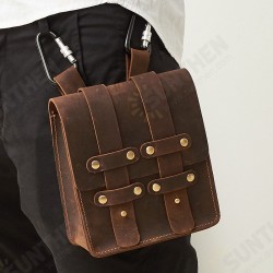 6.5 Inch Vintage Multi-Pocket Geniune Leather Men Mobile Phone Bag Waist Packs 6.5 Inch Vintage Multi-Pocket Geniune Leather Men Mobile Phone Bag Waist Packs
