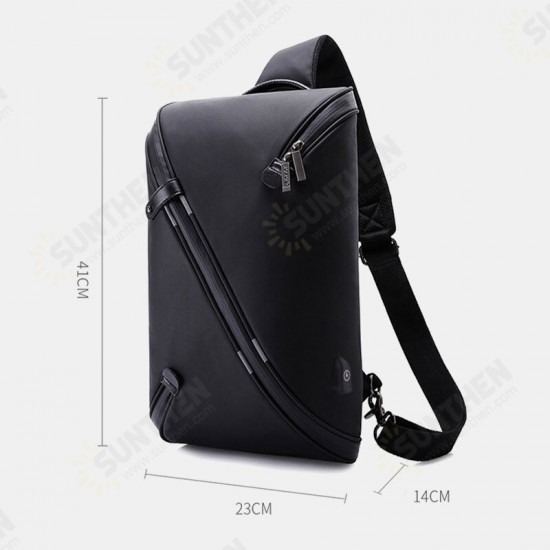 Multifunctional Multi-Pocket Backpack with USB Port Waterproof Nylon Macbook Storage Men Travel Chest Bag