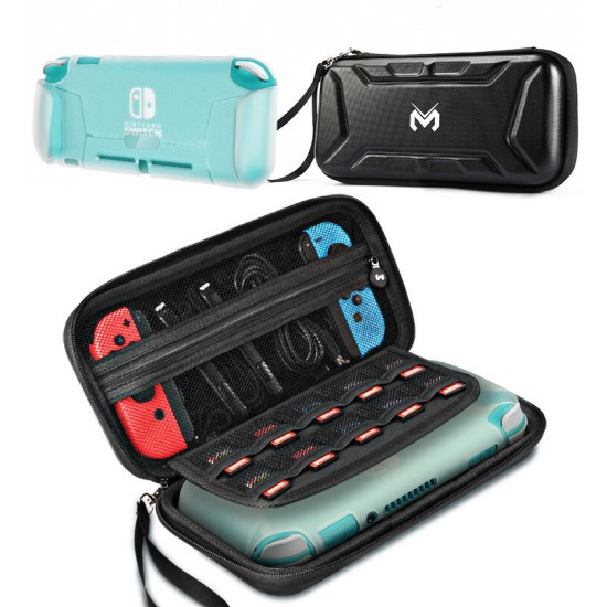 Waterproof Shockproof EVA Storage Bag Game Accessories Organizer with Strap For Switch Lite