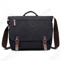Men Casual Multi-Pocket Canvas + Microfiber Leather Macbook Storage Briefcase Shoulder Crossbody Bag Men Casual Multi-Pocket Canvas + Microfiber Leather Macbook Storage Briefcase Shoulder Crossbody Bag
