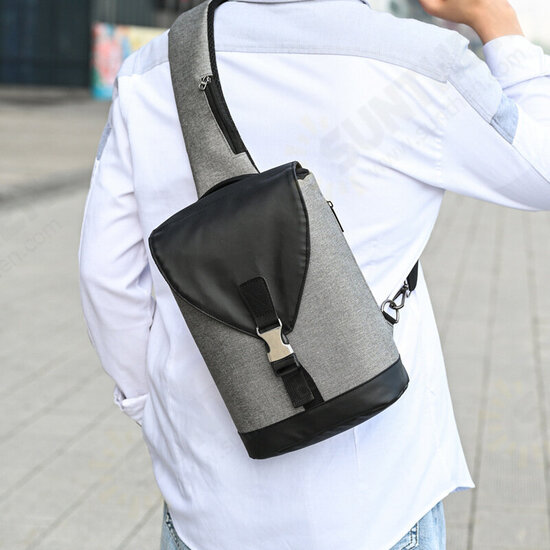 Men Fashion Waterproof Large Capacity Mobile Phone Storage Chest Bag Crossbody Bag Drawstring Bag
