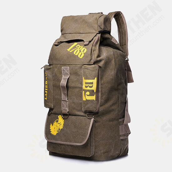 Men Outdoor Large Capacity Canvas Macbook Storage Bag Tactical Fishing Hiking Backpack