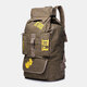Men Outdoor Large Capacity Canvas Macbook Storage Bag Tactical Fishing Hiking Backpack