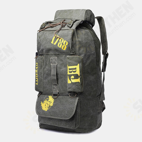 Men Outdoor Large Capacity Canvas Macbook Storage Bag Tactical Fishing Hiking Backpack
