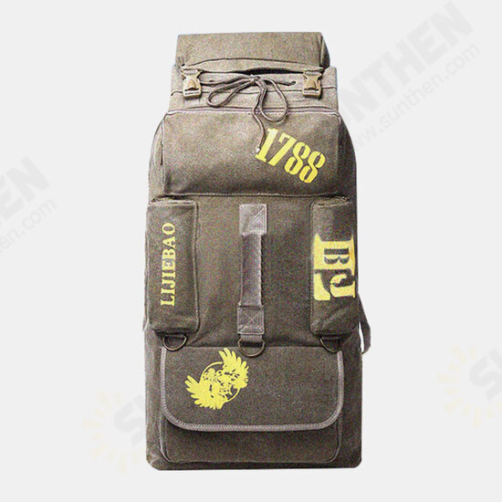 Men Outdoor Large Capacity Canvas Macbook Storage Bag Tactical Fishing Hiking Backpack