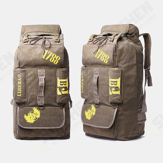 Men Outdoor Large Capacity Canvas Macbook Storage Bag Tactical Fishing Hiking Backpack