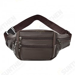 Men Outdoor Multi-Layers Large Capacity PU Leather Mobile Phone Storage Crossbody Chest Bag Waist Packs Men Outdoor Multi-Layers Large Capacity PU Leather Mobile Phone Storage Crossbody Chest Bag Waist Packs