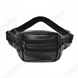 Men Outdoor Multi-Layers Large Capacity PU Leather Mobile Phone Storage Crossbody Chest Bag Waist Packs Men Outdoor Multi-Layers Large Capacity PU Leather Mobile Phone Storage Crossbody Chest Bag Waist Packs