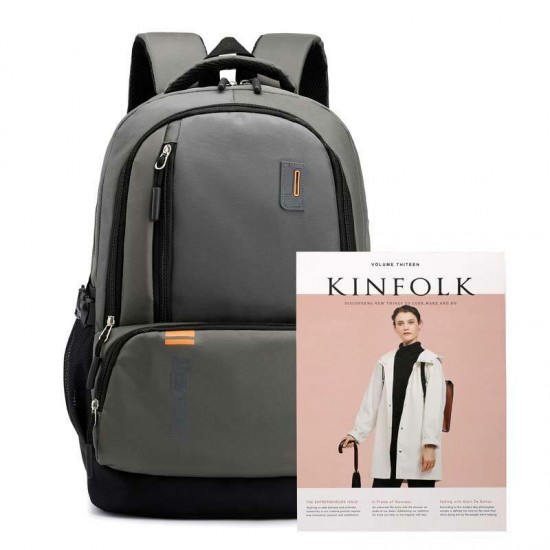 Men Oxford Extension Capacity Multi-Pocket Business Macbook Storage Bag Backpack