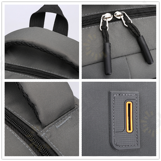Men Oxford Extension Capacity Multi-Pocket Business Macbook Storage Bag Backpack