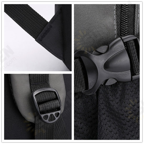 Men Oxford Extension Capacity Multi-Pocket Business Macbook Storage Bag Backpack