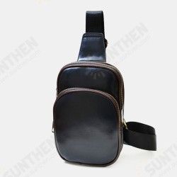 Men Vintage Casual Multi-Pocket Large Capacity PU Leather Mobile Phone Storage Crossbody Bag Chest Bag Men Vintage Casual Multi-Pocket Large Capacity PU Leather Mobile Phone Storage Crossbody Bag Chest Bag
