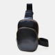 Men Vintage Casual Multi-Pocket Large Capacity PU Leather Mobile Phone Storage Crossbody Bag Chest Bag