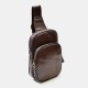 Men Vintage Casual Multi-Pocket Large Capacity PU Leather Mobile Phone Storage Crossbody Bag Chest Bag