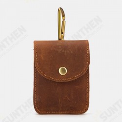 Men Vintage Genuine Leather Feature Phone Smoke Coin Storage Bag Hanging Waist Packs Men Vintage Genuine Leather Feature Phone Smoke Coin Storage Bag Hanging Waist Packs