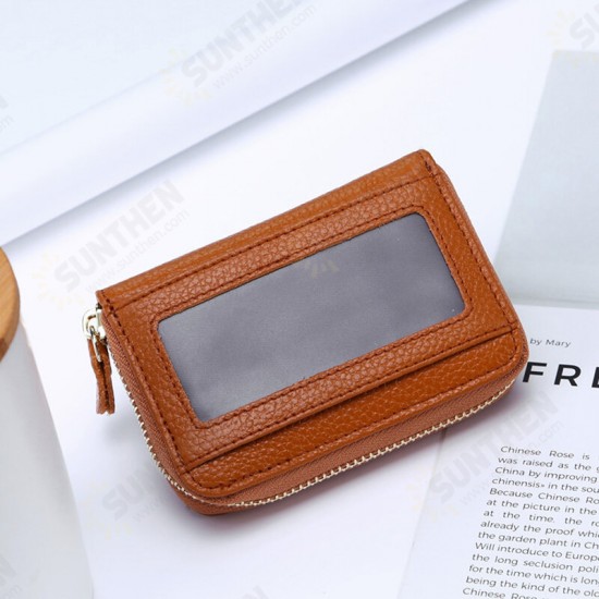 Mini Casual Genuine Leather Multi-Card Slot Holder Coin Bags Purse Short Wallet