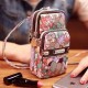Mini Fashion Pattern Zipper Sport Shoulder Bag Wrist Purse For iPhone Samsung Xiaomi