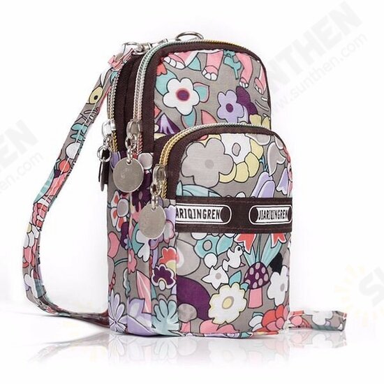 Mini Fashion Pattern Zipper Sport Shoulder Bag Wrist Purse For iPhone Samsung Xiaomi