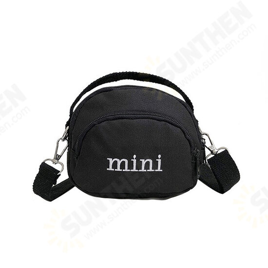Mini Multi-Pocket Canvas Mobile Phone Storage Crossbody Shoulder Bag