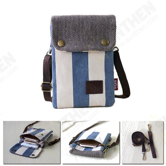 Multi-layer Canvas Adjustable Belt Messenger Bag Phone Wallet Handbag for Phone Under 6-inch Multi-layer Canvas Adjustable Belt Messenger Bag Phone Wallet Handbag for Phone Under 6-inch