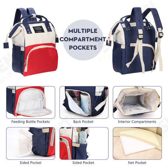 Multifunctional Large Capacity Waterproof Oxford Cloth Mobile Phone Tablet Diaper Storage Bag Backpack Multifunctional Large Capacity Waterproof Oxford Cloth Mobile Phone Tablet Diaper Storage Bag Backpack