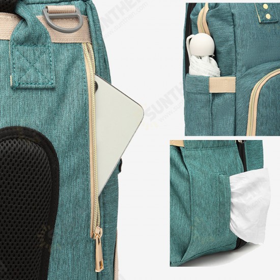Multifunctional 2-IN-1 Large Capacity Folding Travel Baby Infant Crib Diaper Macbook Storage Mummy Bag Backpack Multifunctional 2-IN-1 Large Capacity Folding Travel Baby Infant Crib Diaper Macbook Storage Mummy Bag Backpack