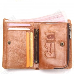 Multifunctional Business Vintage Multi-Card Slots Holder with Detachable Coin Bag Genuine Leather Men Wallet Multifunctional Business Vintage Multi-Card Slots Holder with Detachable Coin Bag Genuine Leather Men Wallet