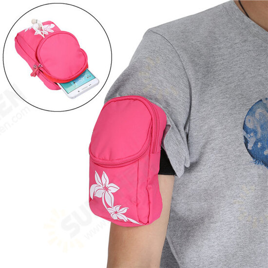 Multifunctional Double Layer Sport Running Adjustable Waist Bag Arm Bag for Phone Under 6.3-inch