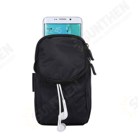 Multifunctional Double Layer Sport Running Adjustable Waist Bag Arm Bag for Phone Under 6.3-inch