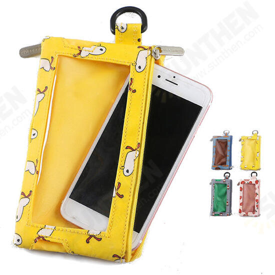 Multifunctional Earphone Jack Touch Screen Purse Phone Wallet for Phone Under 4.7-inch