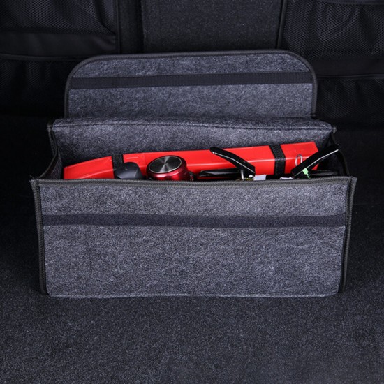 Multifunctional Large Capacity Felt Car Trunk Storage Bag Car Supplies Tail Box Organizer