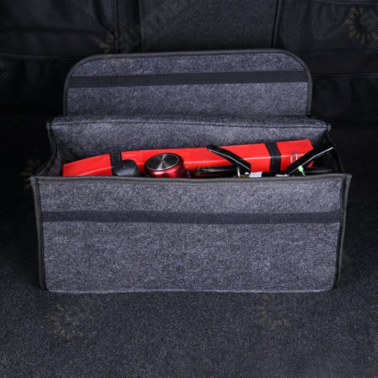 Multifunctional Large Capacity Felt Car Trunk Storage Bag Car Supplies Tail Box Organizer