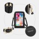 Multifunctional Large Capacity with Length Adjustable PU Leather Strap Touch Screen Phone Bag