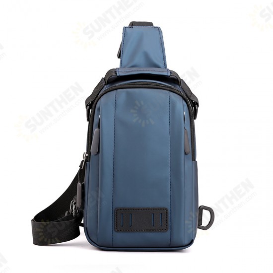 Multifunctional Men's Shoulder Bag with USB Charging Port Macbook Storage Messenger Bag Chest Bag Mobile Phone Bag