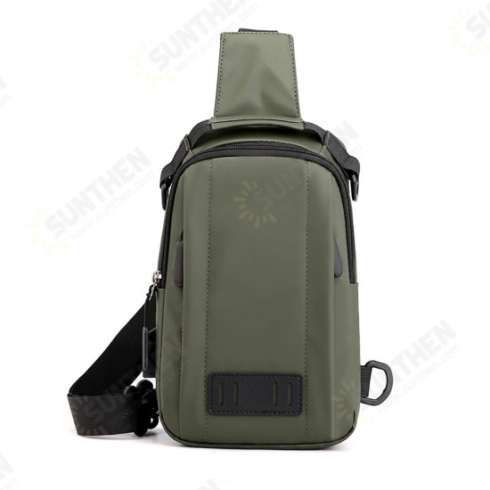 Multifunctional Men's Shoulder Bag with USB Charging Port Macbook Storage Messenger Bag Chest Bag Mobile Phone Bag